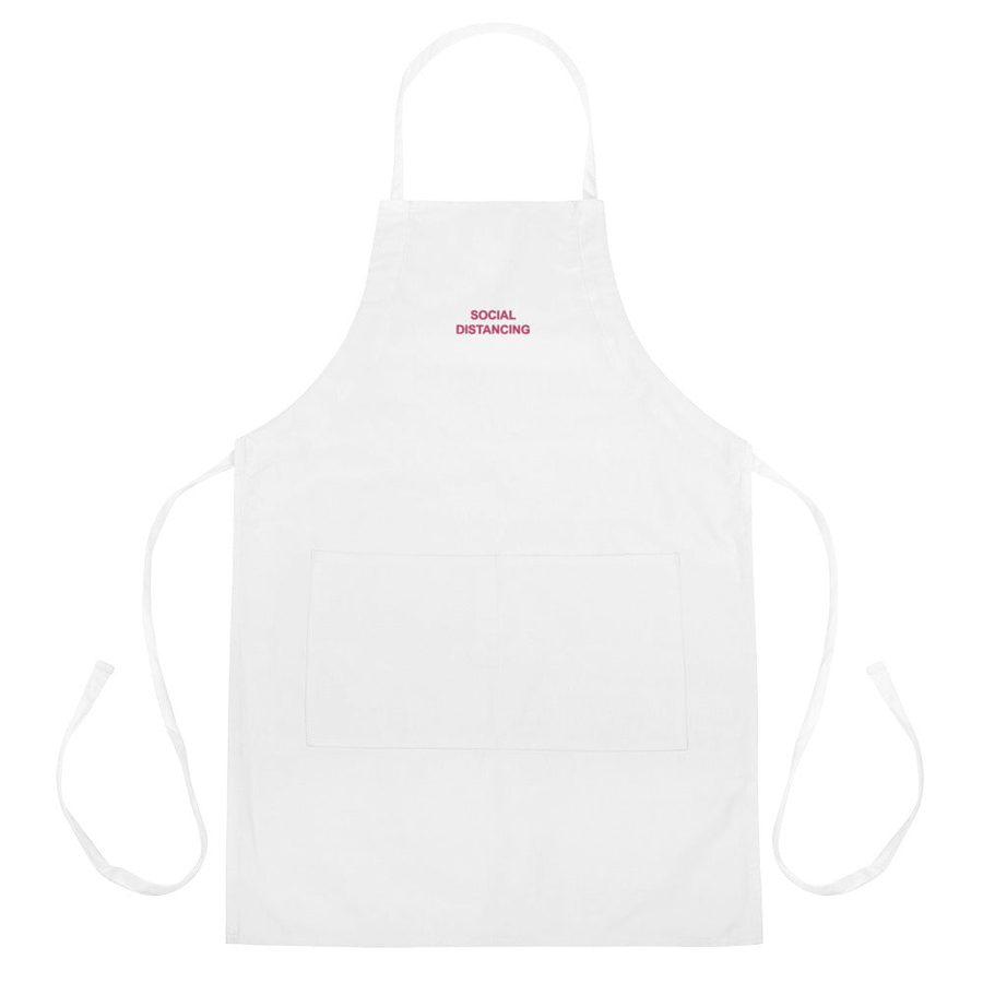 The Tamarind Man's Jam Limited Edition Social Distancing Pink Embroidered Apron