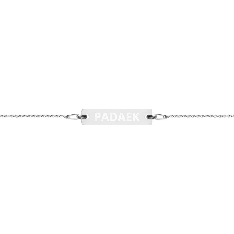The Tamarind Man's Jam Padaek Engraved Silver Bar Chain Bracelet